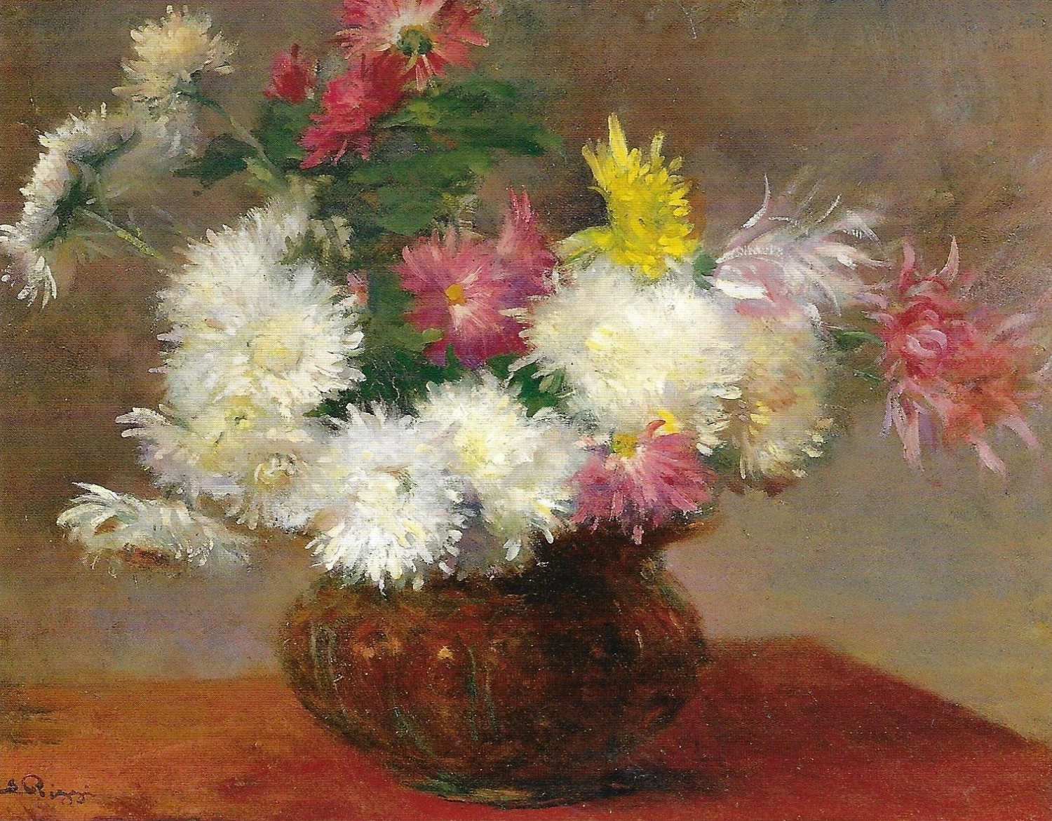 Natura morta con crisantemi, 1942